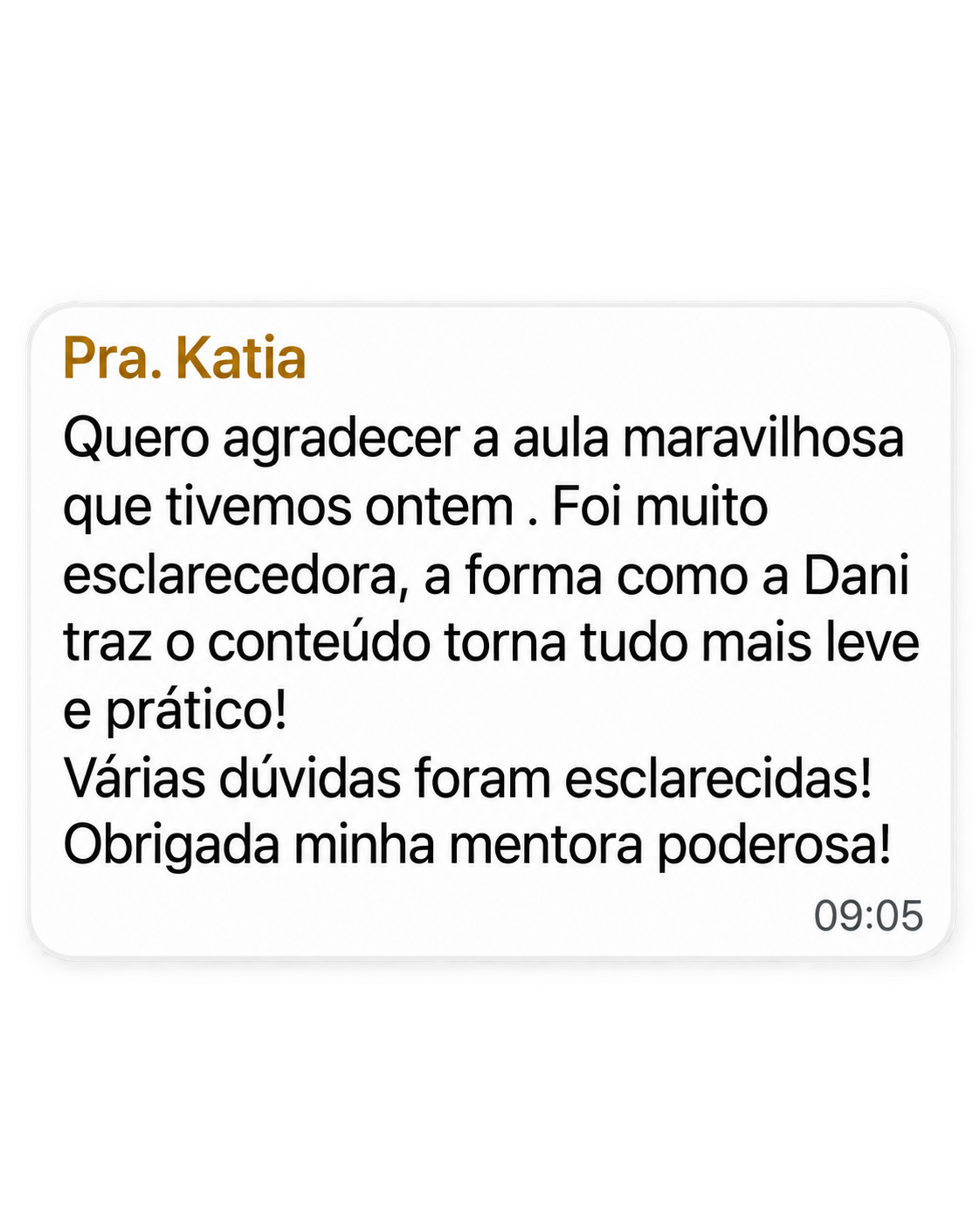 Print de depoimento de aluno 6.